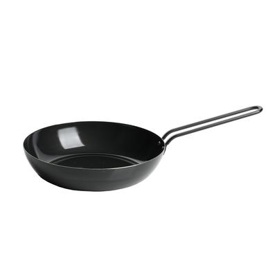 Sartén Pearl Metal 22cm Mango de Alambre de Hierro Compatible con IH Revestimiento de Silicona Hecho en Japón Prefectura de Niigata Camping al Aire Libre Sartén para Saltear [BLKP] [Hecho