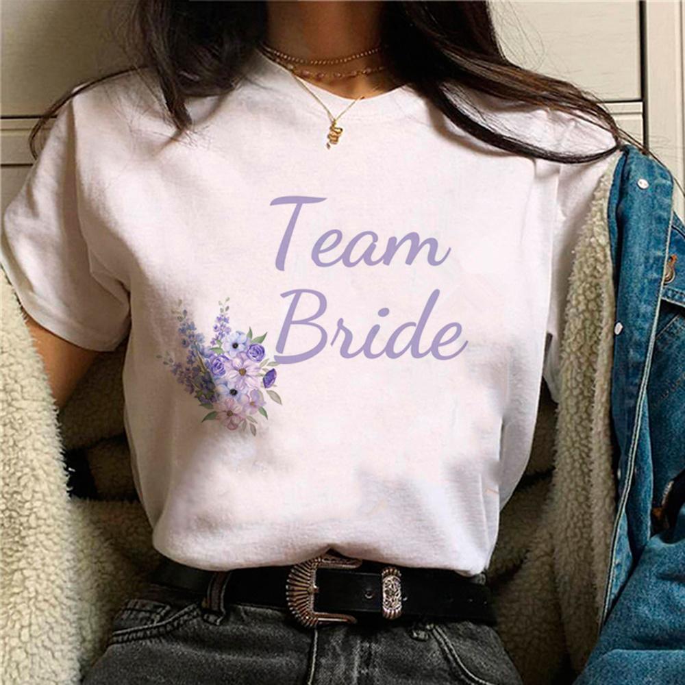 Team Bride Bride To Be Evjf Tshirt Unisex Anime Harajuku Comic Tshirts Female Japanese Clothing