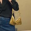 Aluminium Bankett Unterarm-Clutch Tasche Glänzender Geknoteter Griff Strasssteine Abendparty Luxus Hobo Handtasche Gold/Silber Schultertaschen