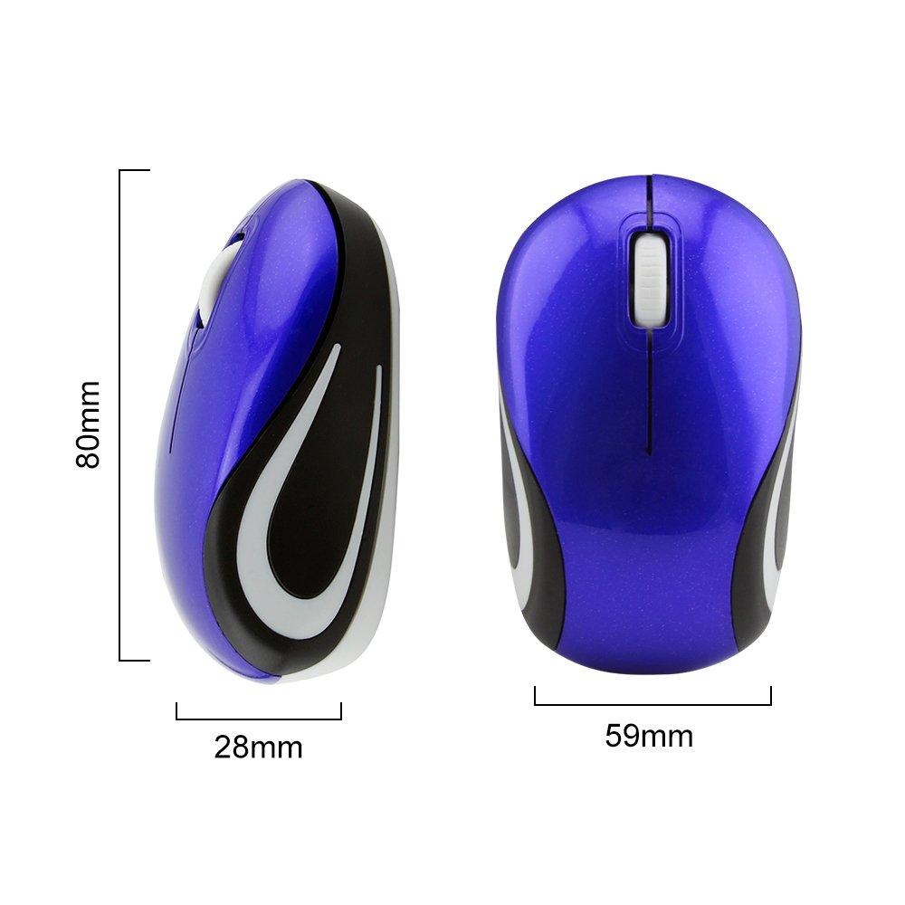 Wireless Mouse, 2.4GHz, Ultra-Compact, Cordless Optical Mouse, Mini Mouse for Kids, Ultra-Lightweight, with USB Receiver, Portable, Compatible with