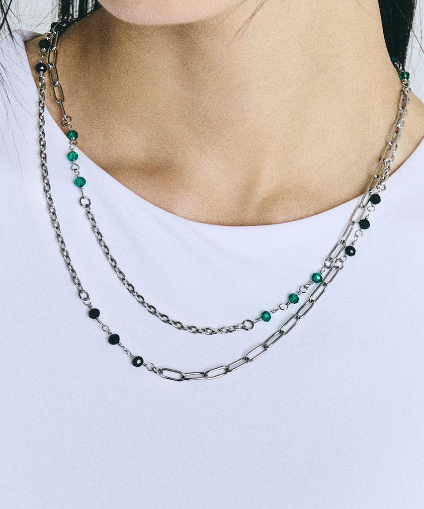 Scaletto Sbw007 Chain Cubic Necklace (2Colors)