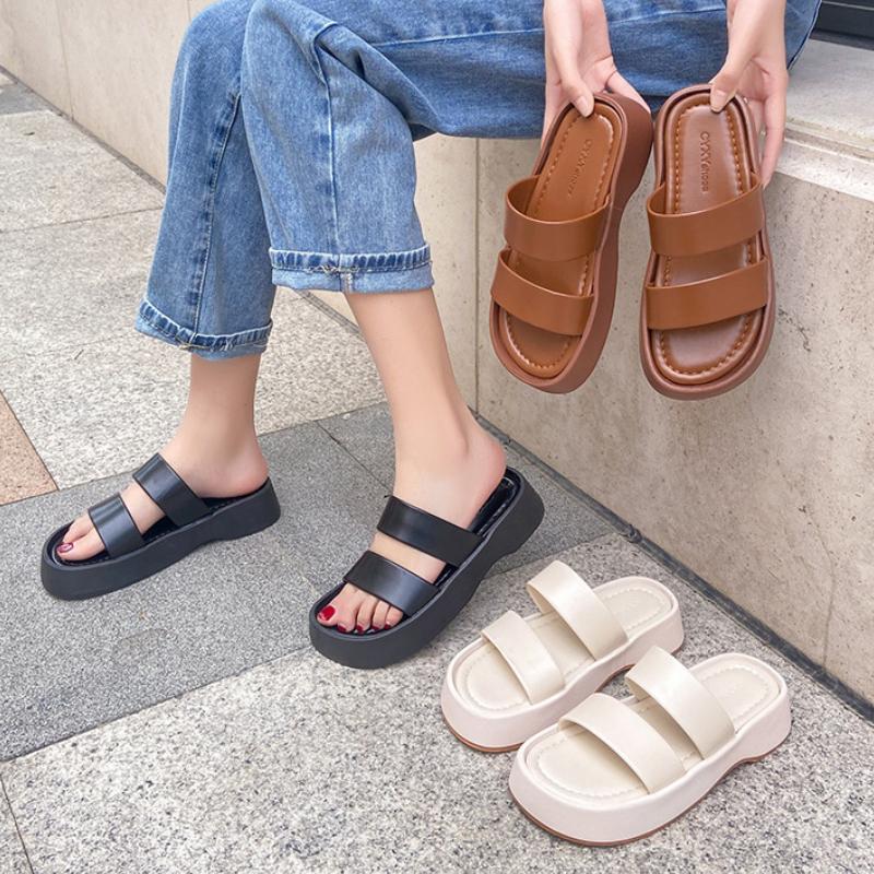 Summer Shoes Woman 2022 Platform Slippers Ladies Casual Slip-on Slides Women Designer Flats Comfortable Fashion Beach Shoes