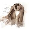 Elegant Women's Plaid Silk Scarf - Spring/Summer Shawl