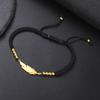 LIKGREAT Fashion Feather Design Pendant Bracelet for Women Men Charm Adjustable Rope Chain Couple Jewelry Party Gifts