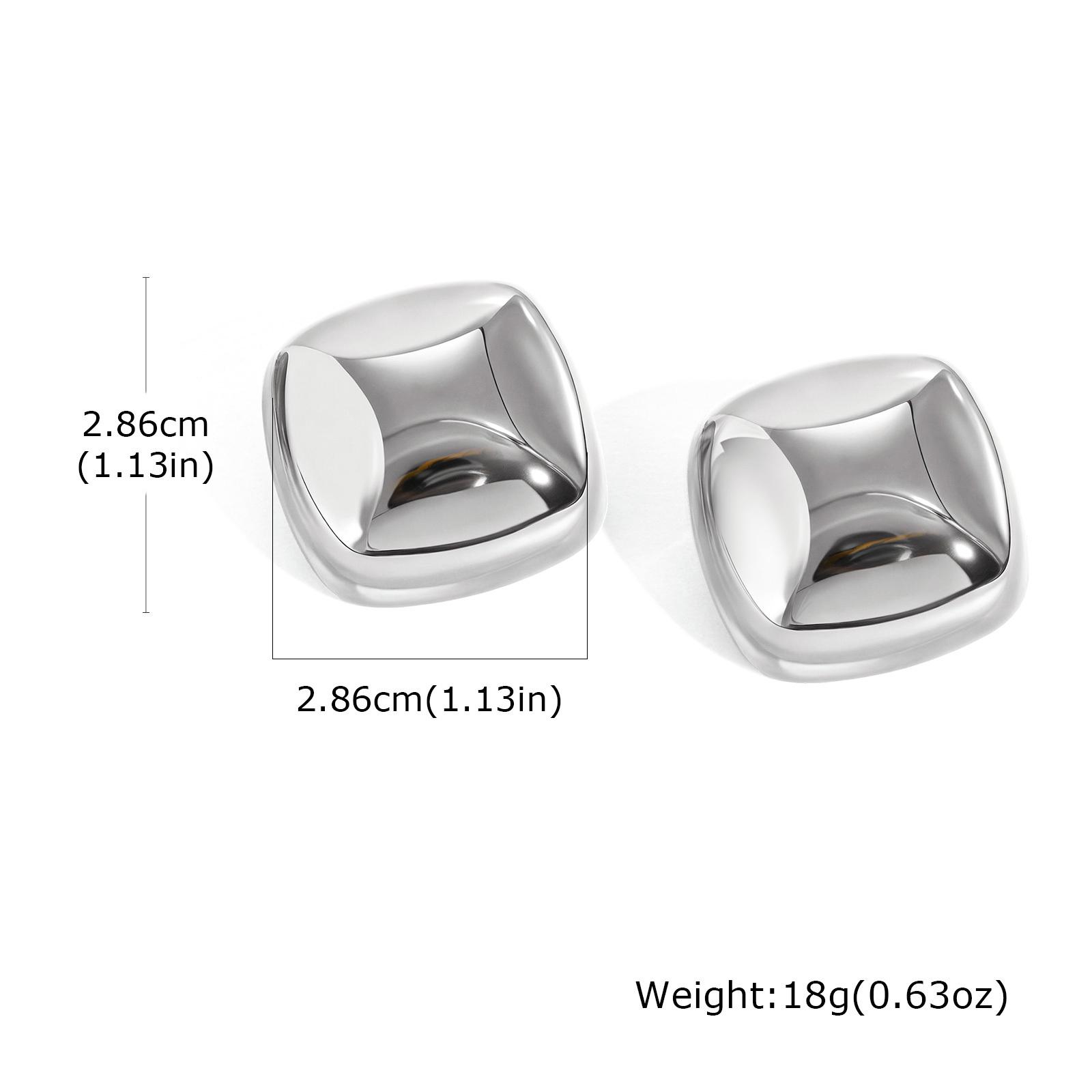 

Vnox Fashion Stainless Steel Women s Stud Earring,Geometric Trapezoid Square Ear Accessories,Party Waterproof Jewelry Two Color