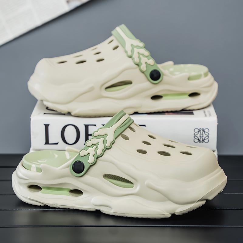 Fashion Fashion Men's Slide Slippers 5CM Platform EVA Beach Shoes Men Comfortable Outdoor Cloud Slippers For Men Summer Pantuflas Hombre