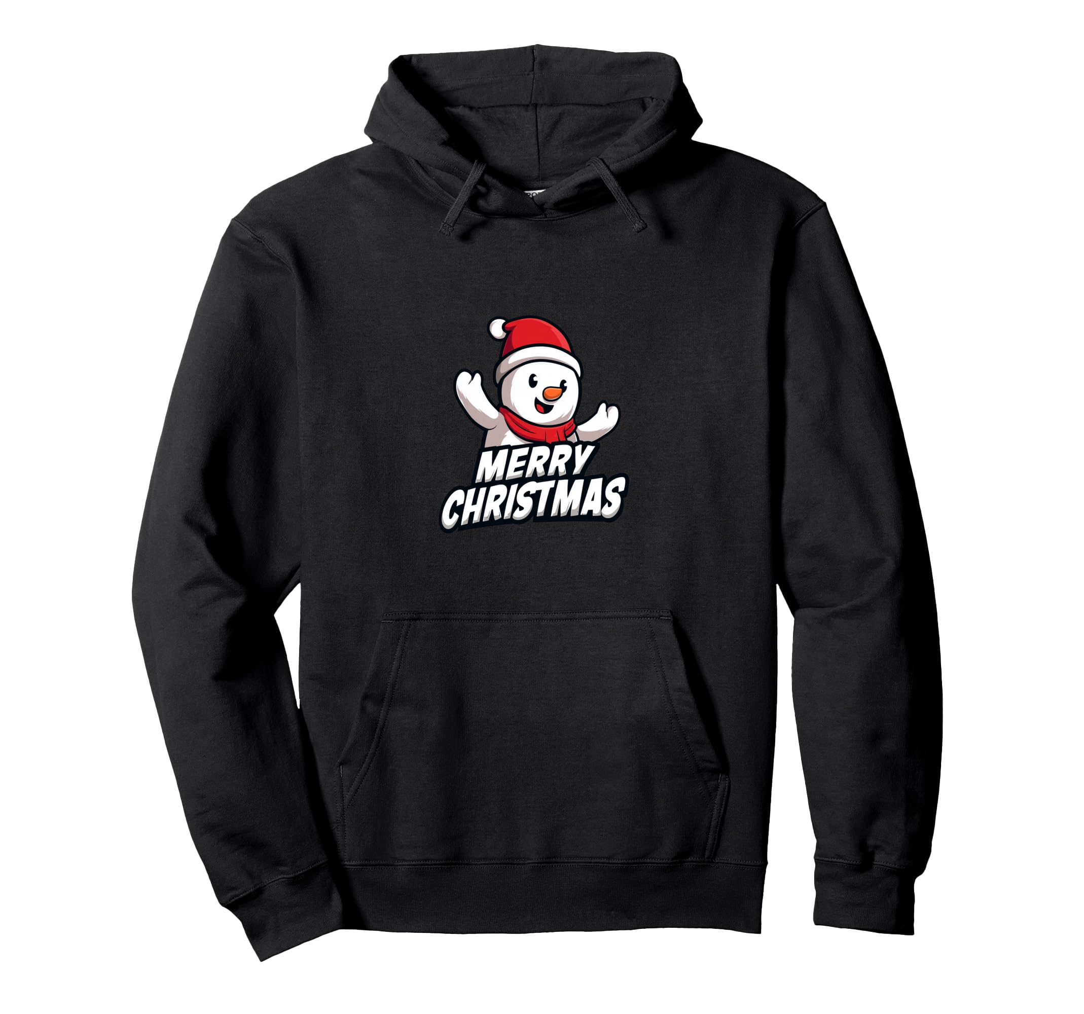 

Funny and cute snowman Christmas party hoodie чёрный