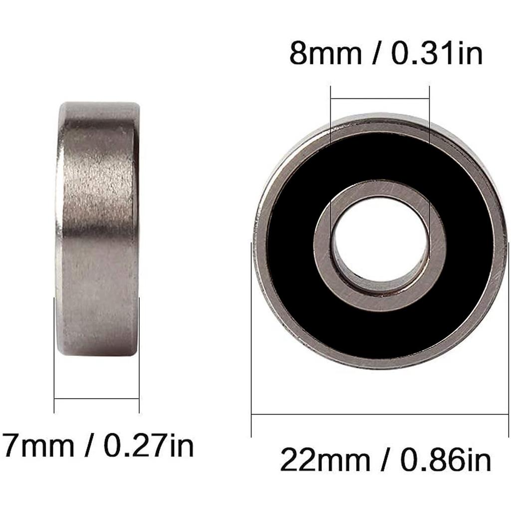 608 Rollerball Bearings Longboard Bearings Roller Bearings 8 PCS