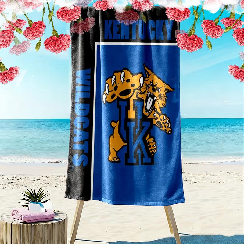 Kentucky Wildcats Druck Strandtuch, Großes Weiches Schnelltrocknendes Handtuch für Strand Camping Schwimmen
