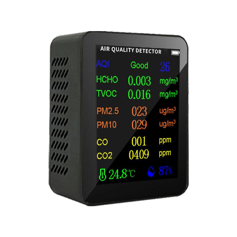 Carbon Dioxide Detector: CO2, PM2.5, PM1.0, Formaldehyde, TVOC, Temperature & Humidity Monitor