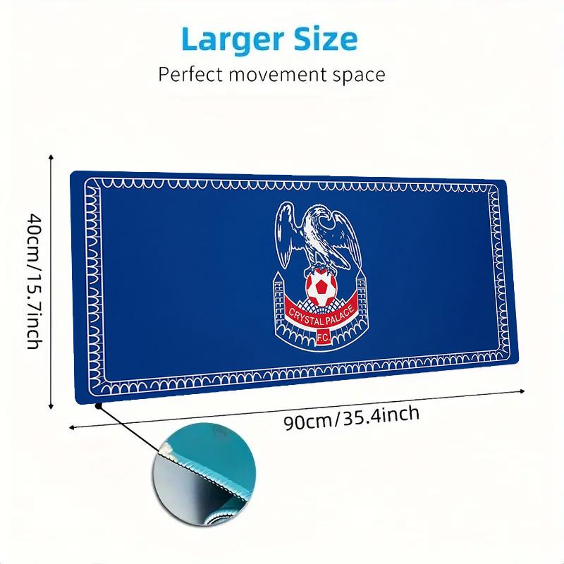 Crystal Palace FC Lace Solid Color Mouse Pad Large Gaming Table Cushion Non-slip Laptop Tablet Big Mousepad XXL Mat Mini PC Playmat With Lock edge