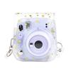 HIYQIN Cheki FUJIFILM Instax Mini Case Transparent Cover Cute Camera Bag with Shoulder Strap Made of PVC Full Stars Case, 12/11/9/8+/8/40