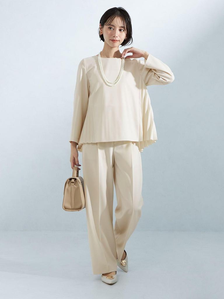 United Arrows Green Label Relaxing Powder Wide Pants, available in short and tall sizes, size 35141991967 2130, Natural (21), Size S (36)