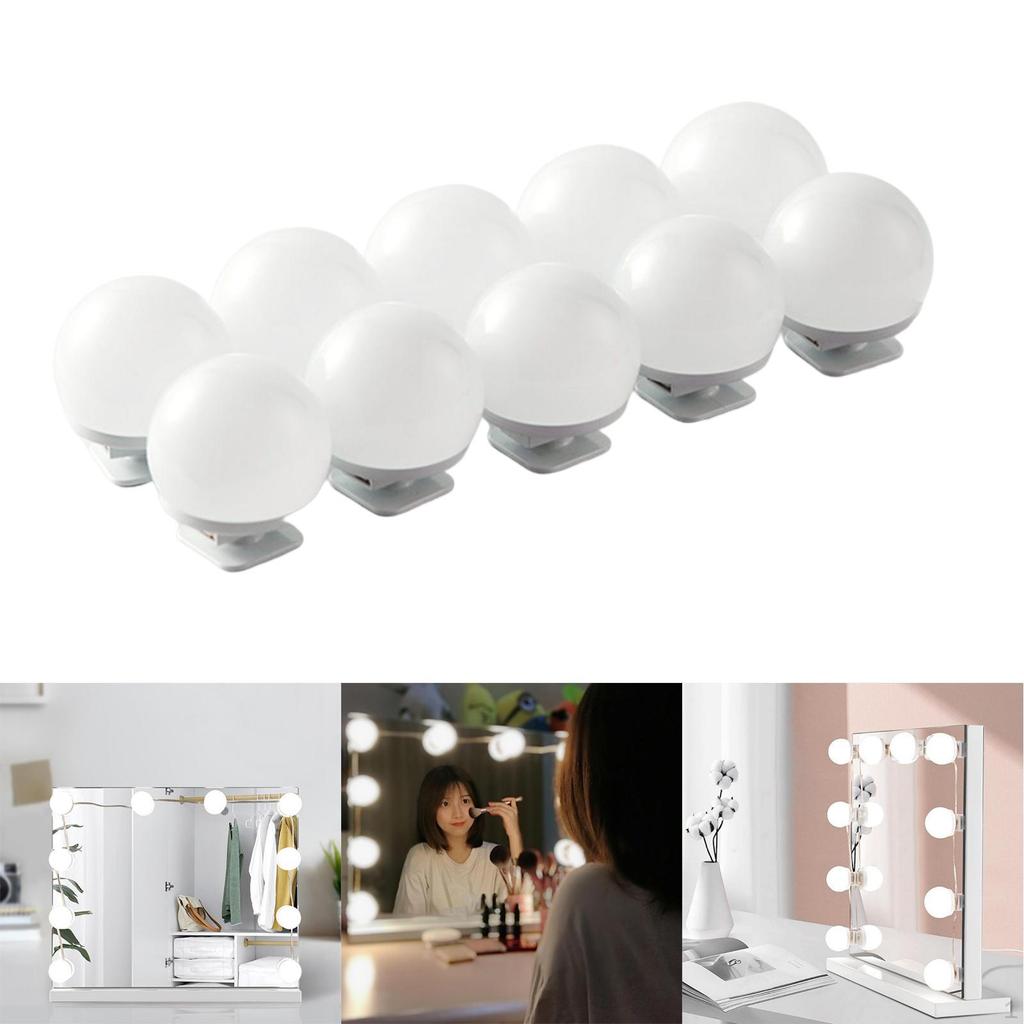 9 Brightness Level Vanity Bulbs, Detachable Simple Professional Removable 3 Colors for Girls Ladies