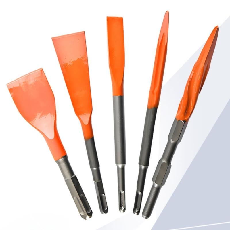 Electric Hammer Masonry Point Grooves Flat Chisel Tool Wall Rock Drill Bit For Tile Cement Concrete Brick Stone