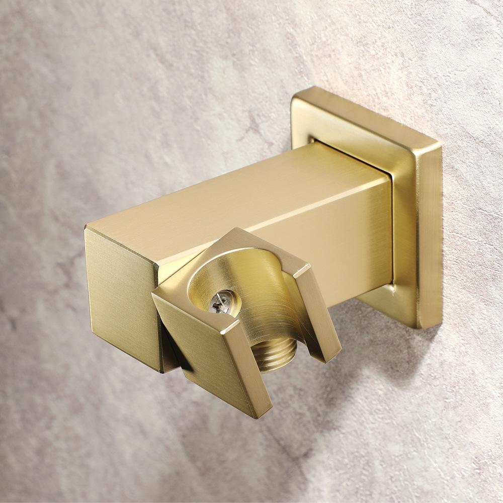 Bathroom Handheld Shower Head Holder Rack Bracket Wall Connector Wall Outlet Elbow Brass Wall Mounted Hand Shower Support