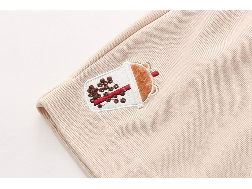 2024 Junior High Girls' Cute Bear T-Shirt & Shorts Set - Japanese Style