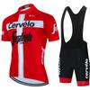 Cervélo Men Cycling Jersey Bib Shorts Set Road Bicycle Racing Apparel Lightweight Fabric Quick Dry Breathable Summer Sport Gear
