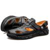 Summer Classic Men's Sandals Soft Leather Beach Sandals Outdoor Casual Lightweight Sandal Plus Size 39-48