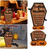 Odliczanie do Halloween drewniana trumna kalendarz adwentowy dynia 31-dniowe Halloween kalendarze odliczające dla dziecka Audt dekory domu