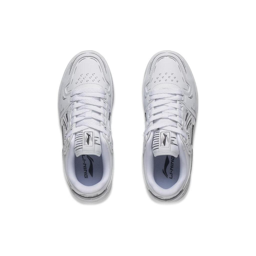 Li Ning Tianji Skateboard Shoes Women's Low Top White/Black AGCT376-2