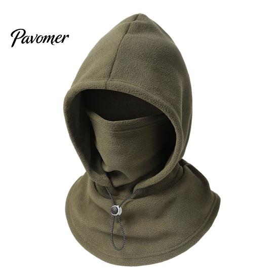 Winter Face Mask Unisex Flannel Balaclava with Drawstring, Warm Ski Hat, Fleece Lined Windproof Cold Season Travel Accessory Neck Warmer for
