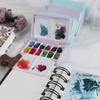 Portable Travel Watercolor Plastic 12/24 Grids Painting Box With Palette Half Pan Mini Paint Storage Case For Art Supplies