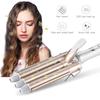 Professional 3 Barrel Curling Iron Wand Fast Heating Tourmaline Ceramic Hair Waver Styling Tool for Beautiful Waves