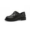 Autumn and Winter Soft-soled Retro Lace-up Small Leather Shoes Women's Heel Single Shoes Professional Women's Shoes Job Interview Shoes