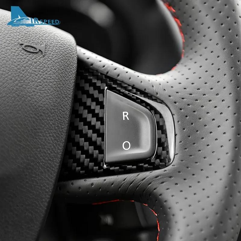 Real Dry Hard Carbon Fiber Sticker Trim For Renault Fluence Megane 3 RS 2009 2010 2011 2012 2013 2014 Car Steering Wheel Button