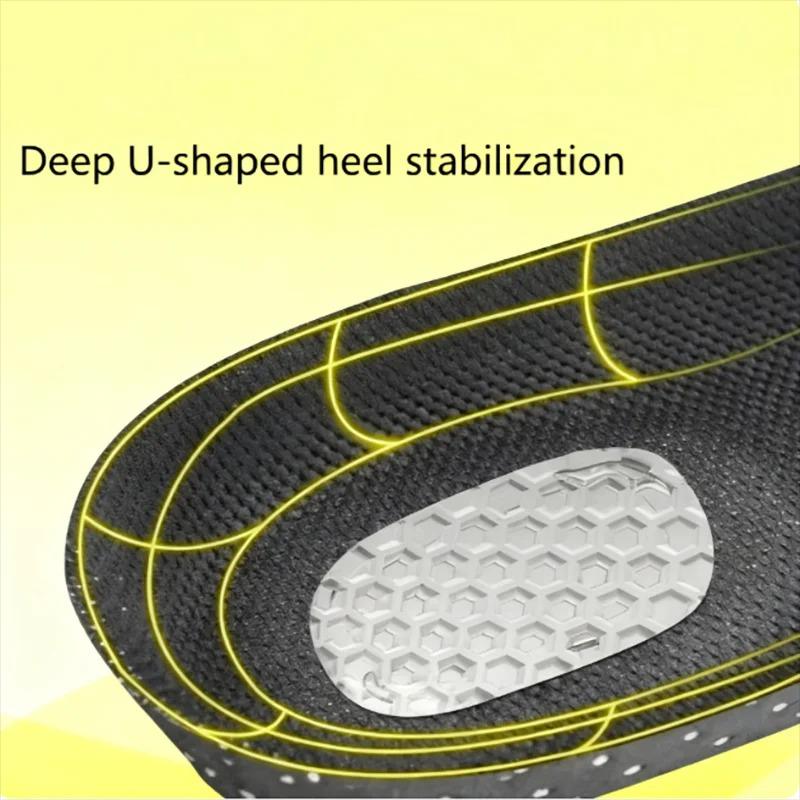 Arch Support Sport Insoles Latex Cushion Shock Absorption Soft Comfortable Basketball Shoe Pads Trimmable Insert Practical
