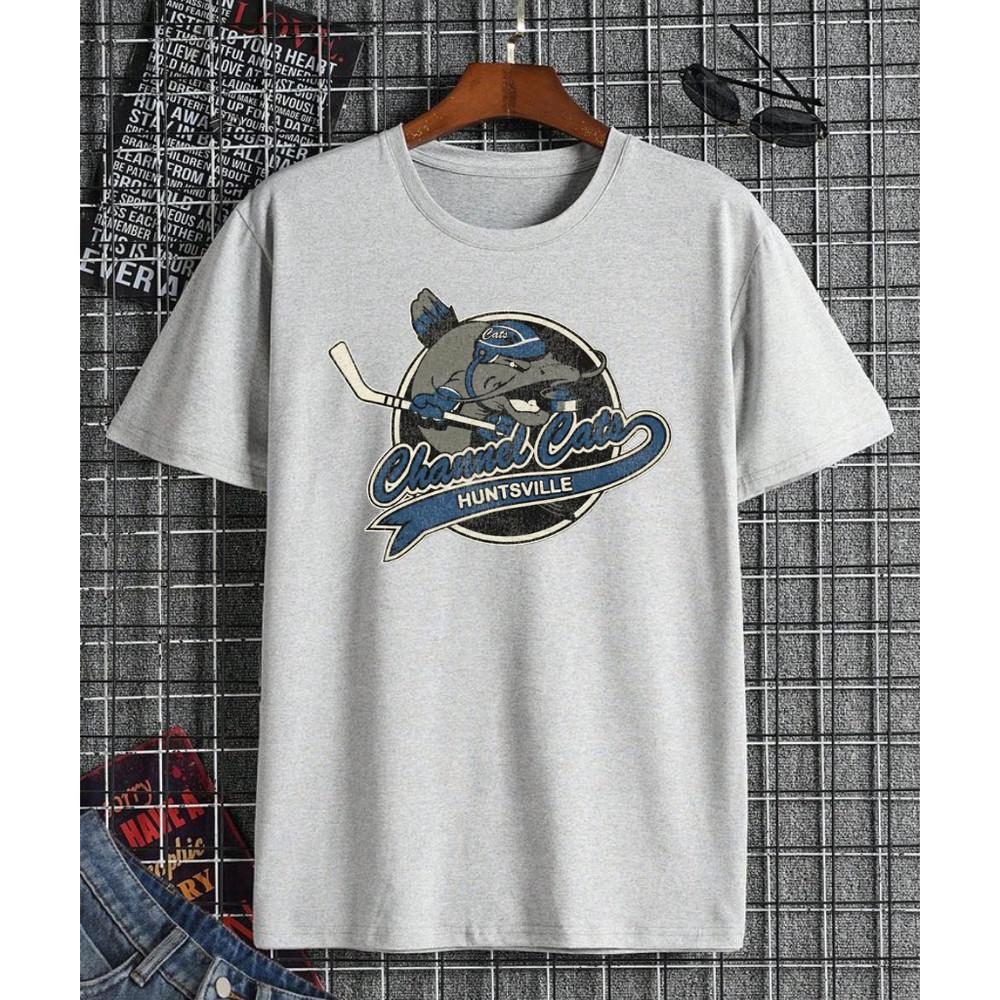 Huntsville Channel Cats Vintage Hockey T-Shirt S–5XL Unisex T-Shirt S