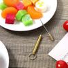 1PC Portable Titanium &Brass Toothpick Fruit Fork Outdoor Multifunctional Camping Tool Toothpick Tube,Stronger Than Dental Floss