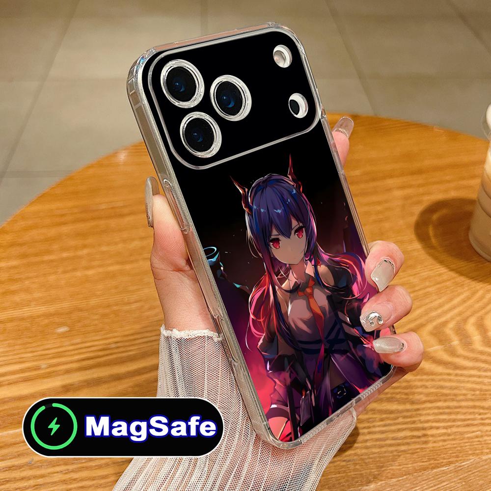 Arknights Chen Clear TPU Magsafe Mobile Phone Case for iPhone 17 16 15 14 13 12 11 Air Pro Max Plus Mini Colorful Cover iPhone 11 Pro Max