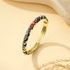 New Chinese Ethnic Floral Leaf Rhinestone Gold Tone Embossed Enamel Open Spring Hinge Bangles for Women Vintage Layering Jewelry