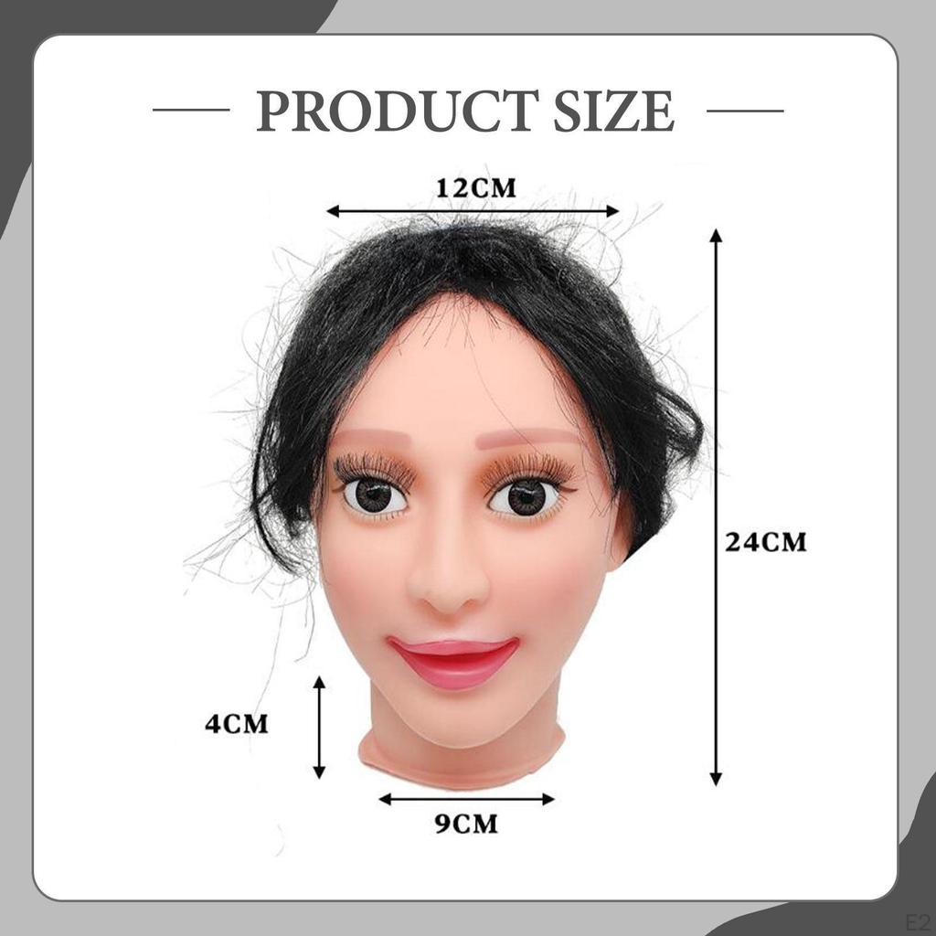 Female Mannequin Head Display Model Random Versatile Use Realistic Hat Rack Holder for Salon