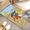 Tintin's Adventure City  Carpet, Kitchen Rugs, Yoga Mat, Non-Slip Mats, Rug for Bathroom, Living Room bedroom, Camping Rugs Christmas Gift