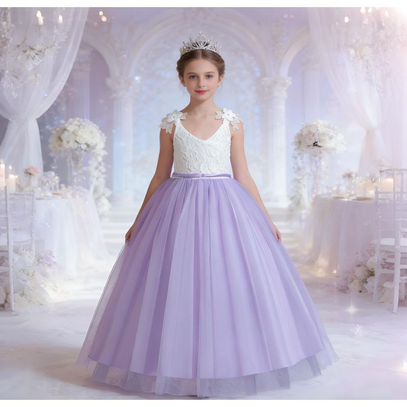 Mädchen Rosa Träger Tüll Prinzessinnenkleid Kinder Festliches Kleid