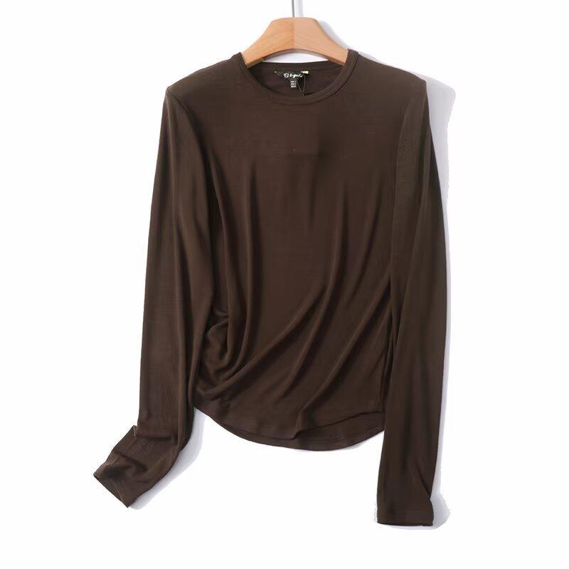 

BM&MD&ZA Women s Cotton Crew Neck Long Sleeve T-Shirt - Spring/Summer Collection 068548032 Medium кофейный