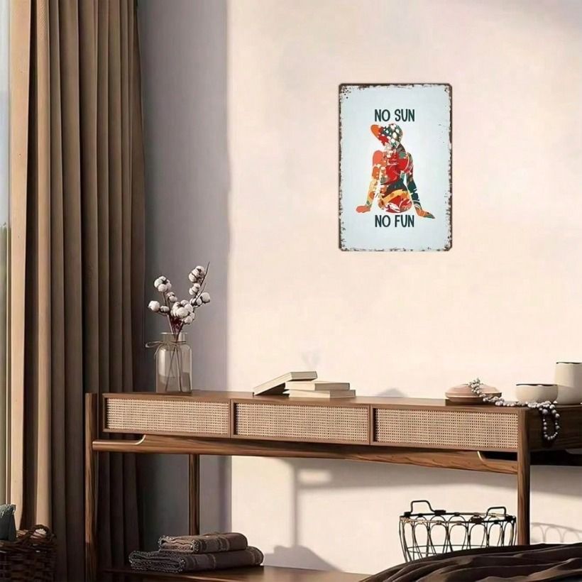 Metal Poster Vintage Woman Funny Wall Art 8x12 Inch Home Decor Sign