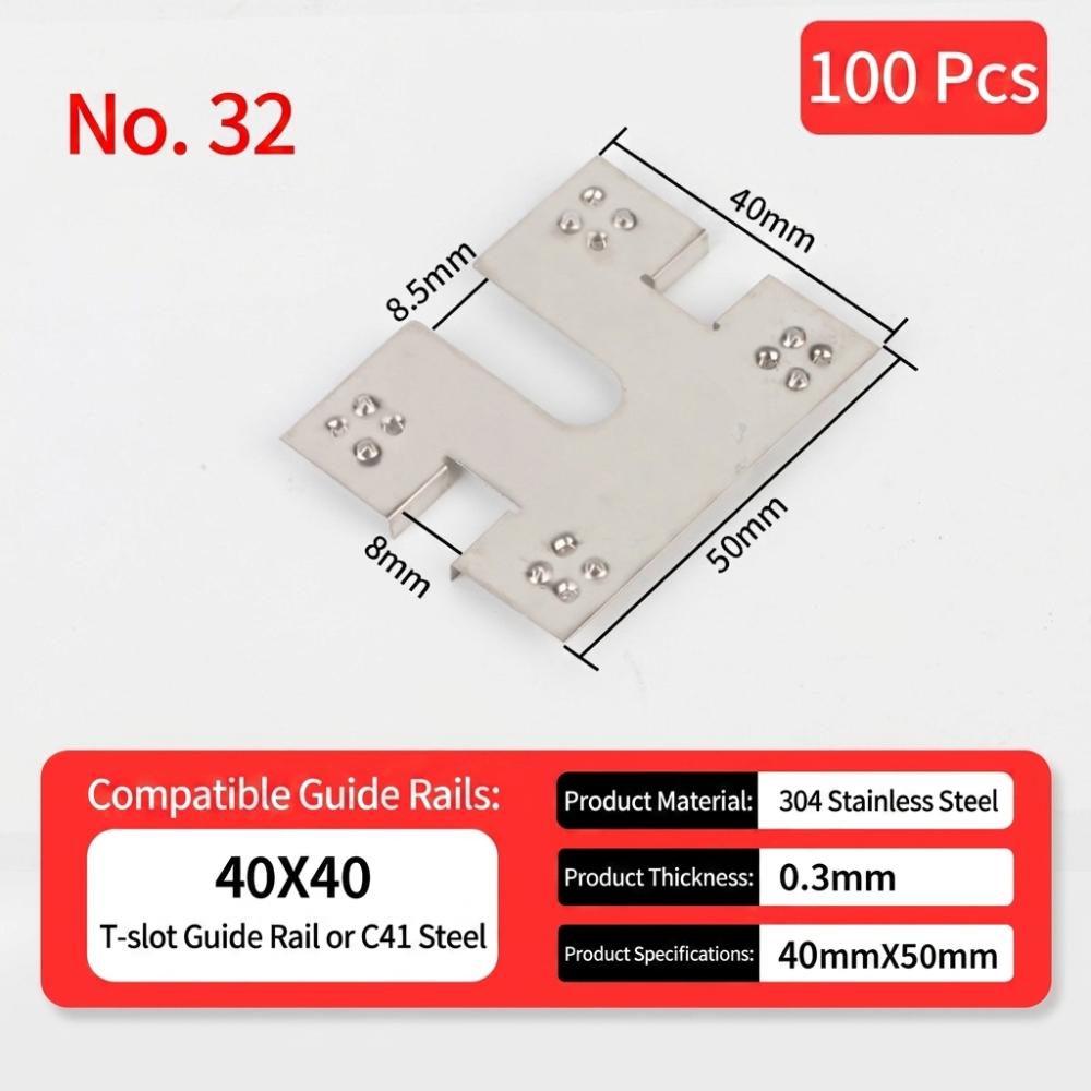 100PCS High Temperature Resistant Solar Panel Spacer Solar Grounding Clip Washer  Photovoltaic