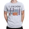 London Landmarks TShirt Famous British Icons Souvenir Cartoon Bus Tower T4901