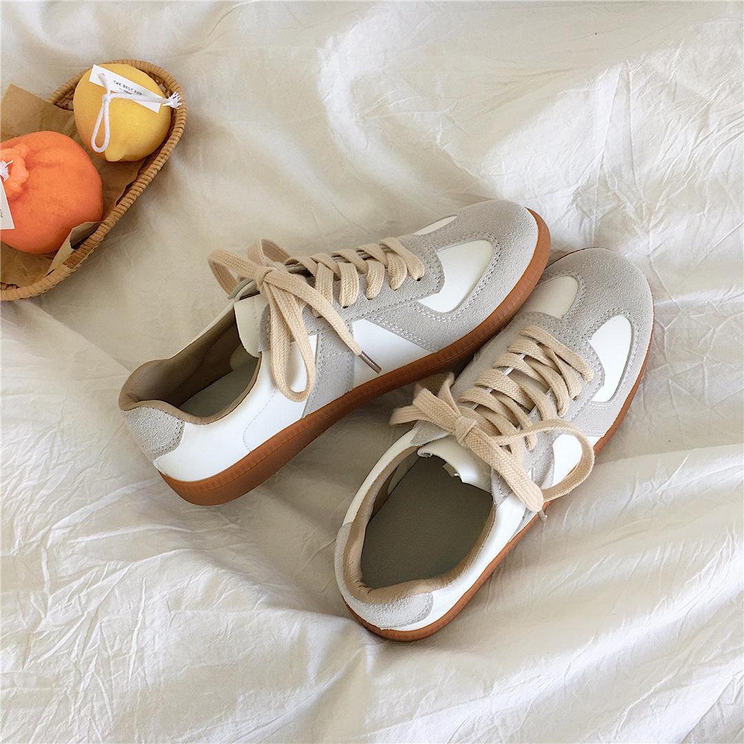 

Корейская версия обуви Dexun 2025 весна новая плоская белая обувь инс интернет-знаменитость ретро стиль повседневная спортивная обувь для скейтборда женская 40