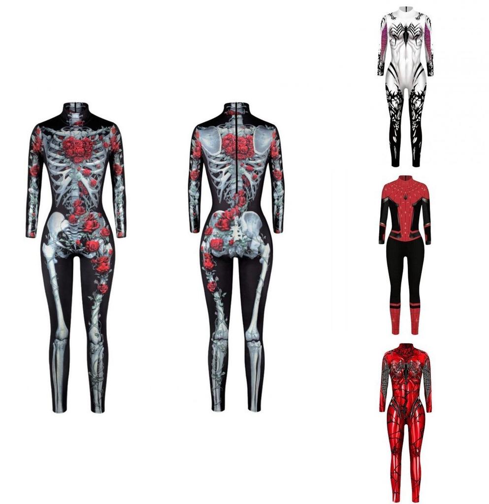 Sexy Iron Man Harley Quinn Halloween Cosplay Jumpsuit Women's Bodysuit