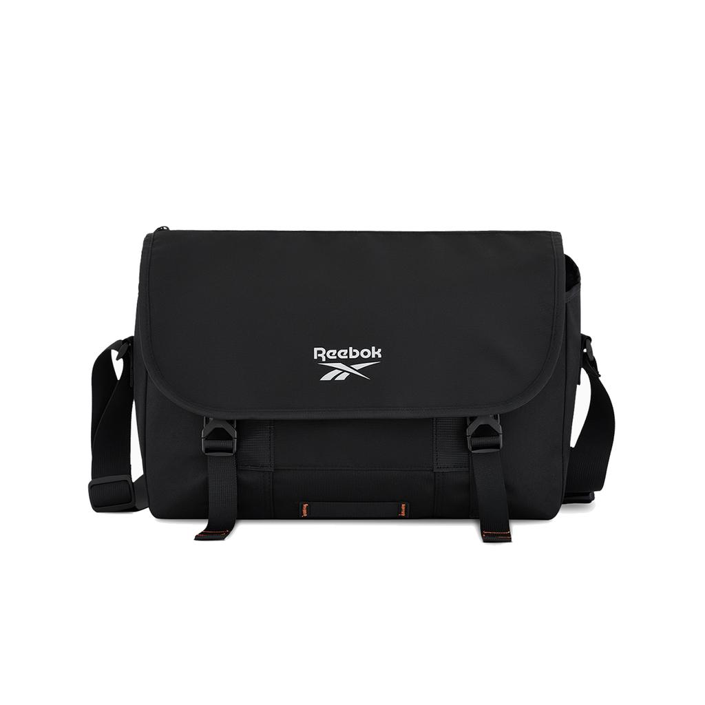 New Reebok Fabric Shoulder Bag, Crossbody Bag, Messenger Bag Regular Unisex Black RB240079M