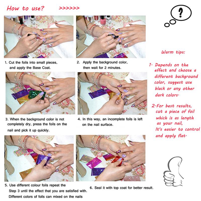 12pcs Laser Rhombus Pattern Nail Transfer Stickers Starry Sky Stickers Nail Foil Nail Art Decoration