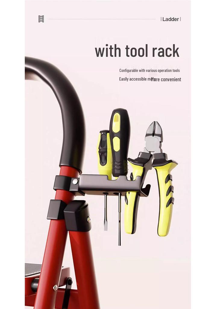 Housewarming Joy Portable Folding A-frame Ladder, Carbon Steel, 4-5 Steps