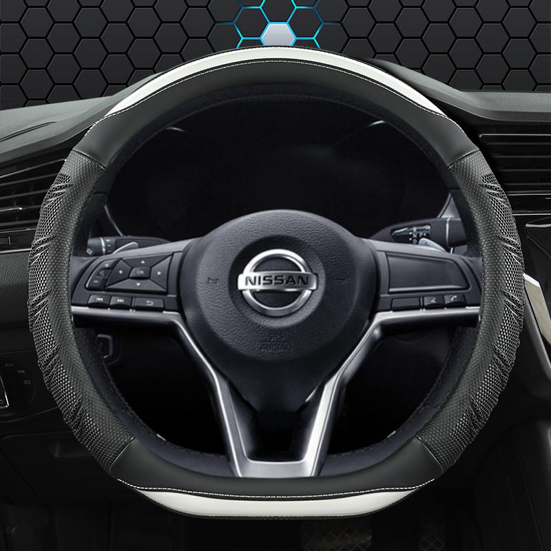 

Автомобильный чехол на руль D Тип из искусственной кожи для Nissan X-trail Qashqai Rogue Sport Rogue 2017 2018 Altima Versa