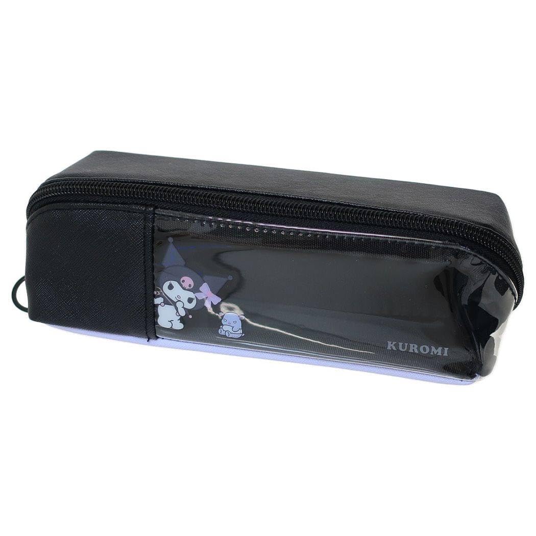 

Kuromi turn open pencil case purple black