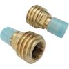 Set(2) Converts Propane LP Tank POL Service Valve To QCC Outlet Brass Refill Adapter